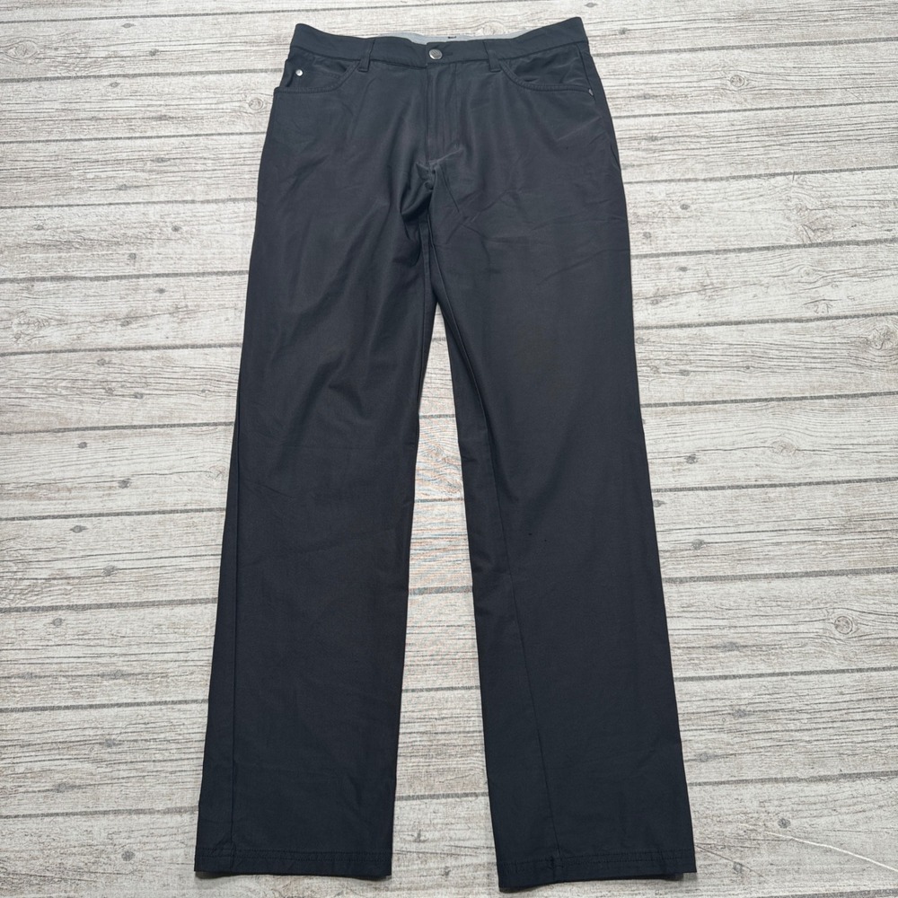 Adidas Pants Men's 30x32 Black Straight Leg Athletic Sportswear Golf Tennis Gym